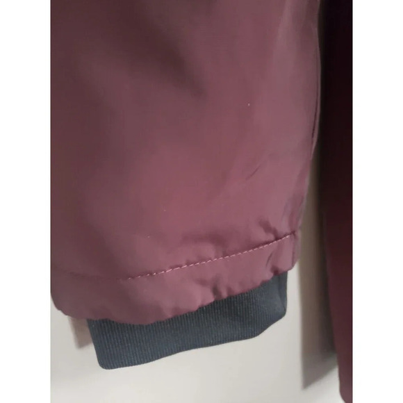 Express Jacket Women's Small Wine Faux Fur Hood Removable Zebra Liner N… - Picture 6 of 10